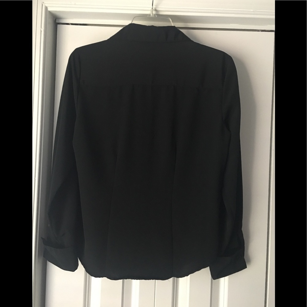 Notations Petite Black Button-Down Blouse | Size … - image 2